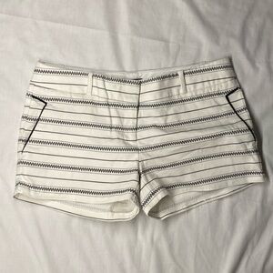 The Limited White dress shorts with Black Stitching